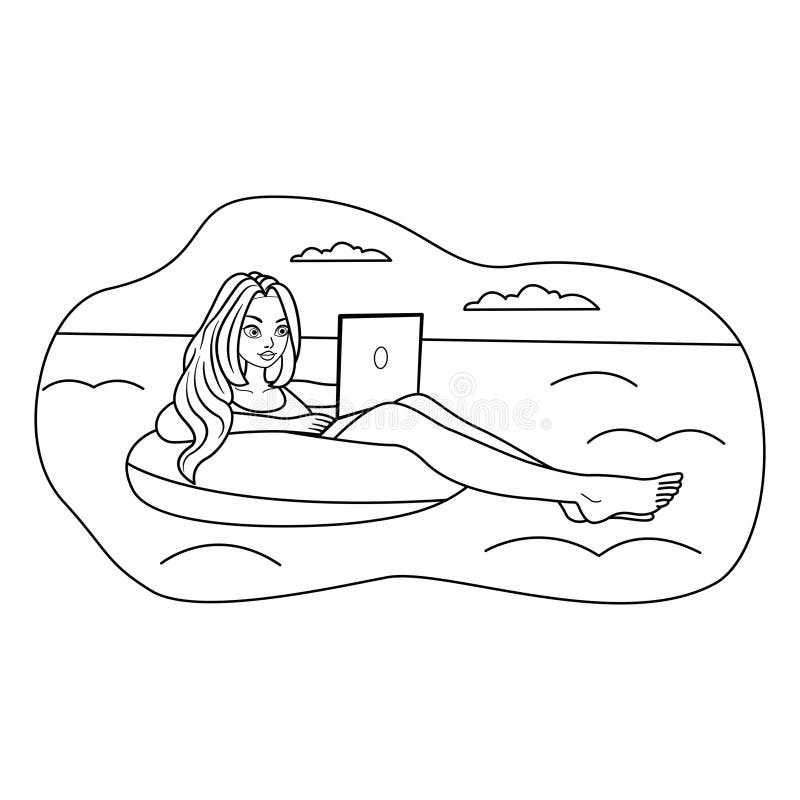 Swimming ring coloring stock illustrations â swimming ring coloring stock illustrations vectors clipart