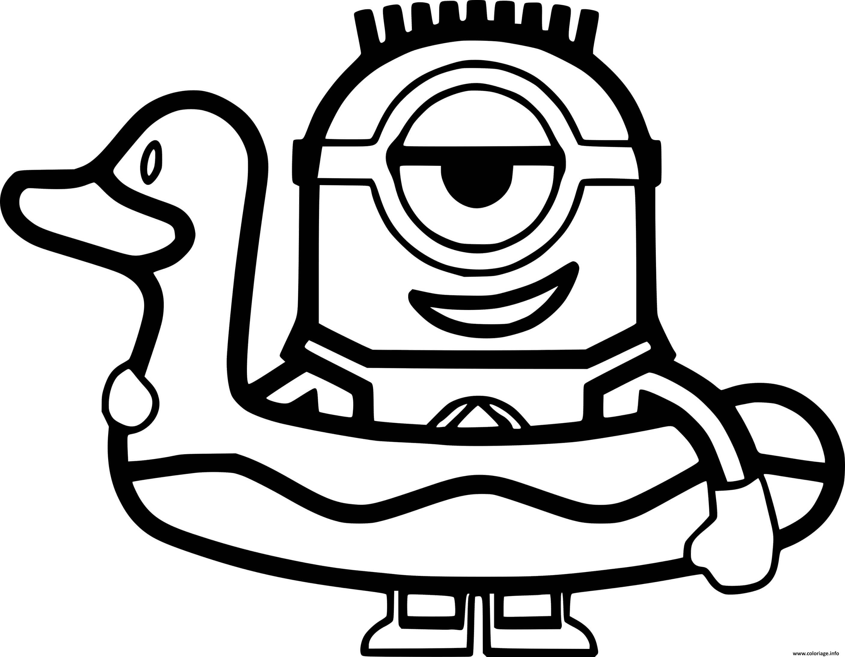 Minion in the swim ring dessin minions ã imprimer