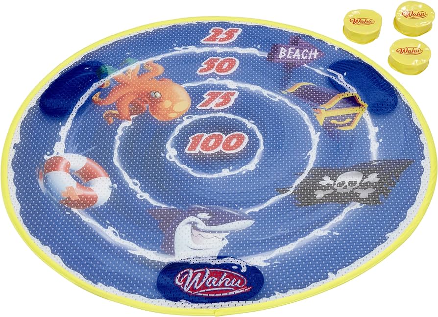 Wahu sink n score underwater dart pool game for kids ages swimming pool diving toy set with target darts and carry bag multicolor toys games