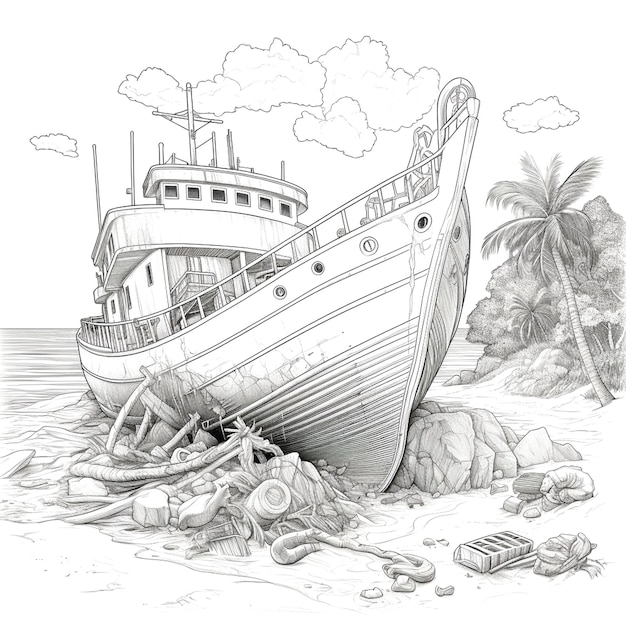 Page big ship coloring pages images