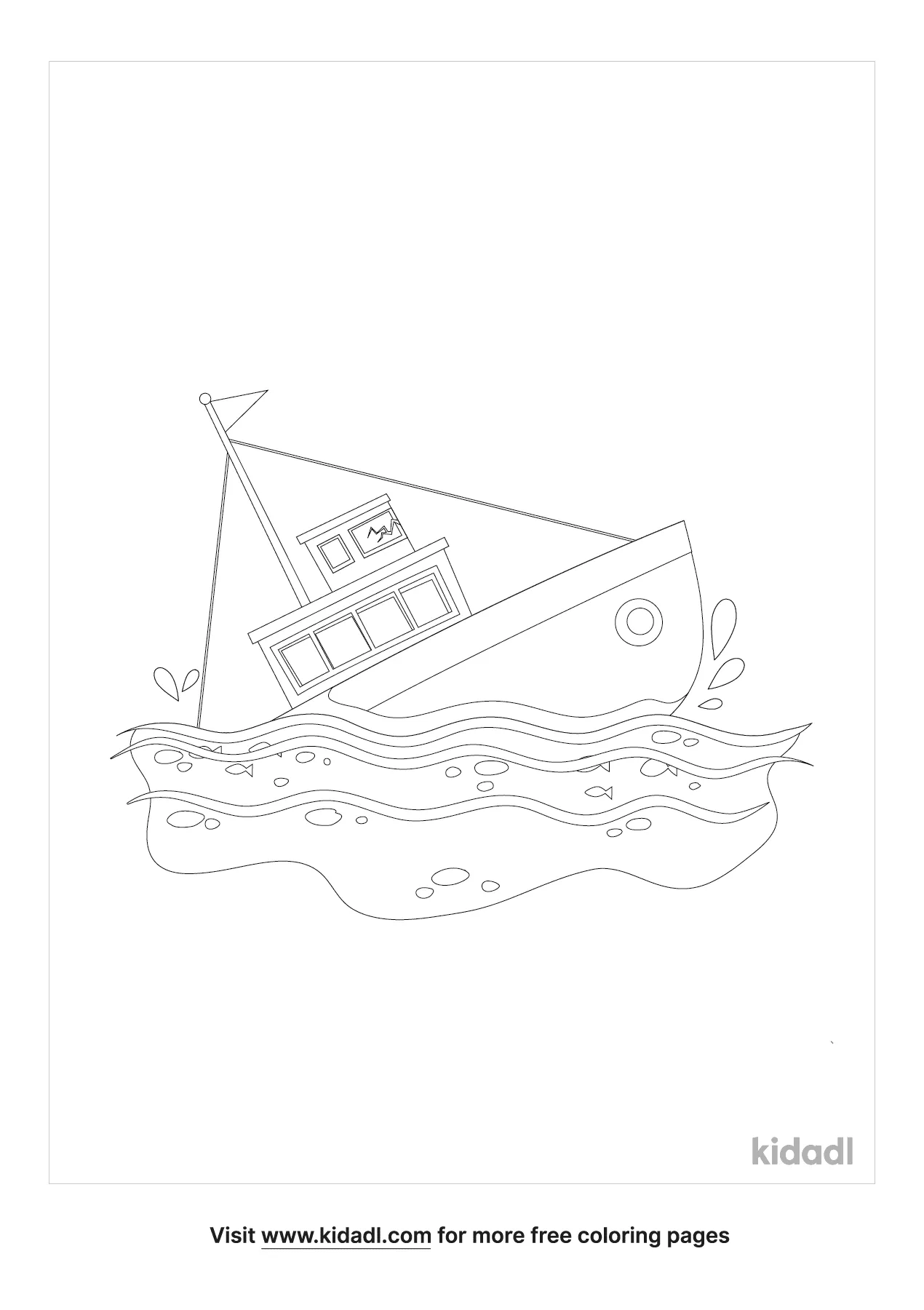 Free sinking ship coloring page coloring page printables