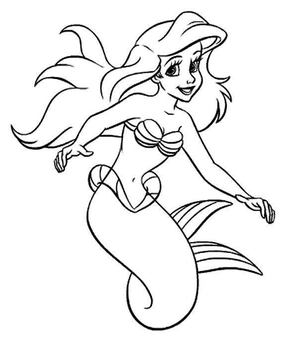 Ariel coloring page sirena para colorear pãginas para colorear de princesa sirenita ariel para colorear