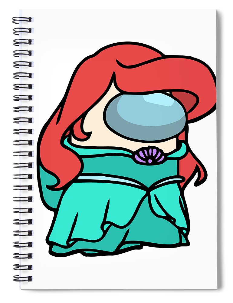 Cute ariel among us png among us sublimation instant download among us pdf png dxf eps silhou spiral notebook by tu hoang