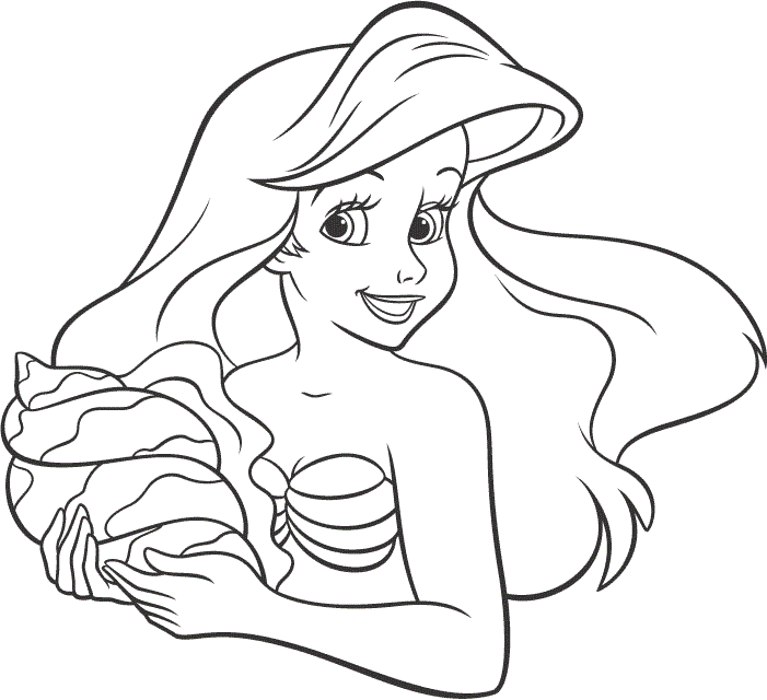 Coloring pages ariel printable for kids adults free