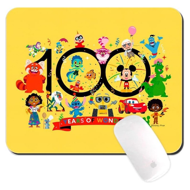 Mouse pad mousepad characters th anniversary disney yellow