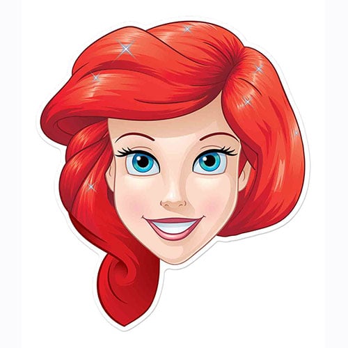 Disney the little mermaid ariel cardboard face mask for children