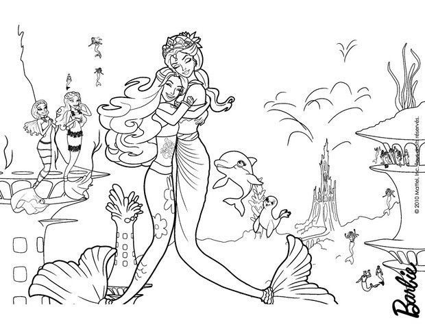 Barbie merliah and calissa heroins of oceana coloring page more barbie mermaid content on hellokâ barbie coloring pages mermaid coloring pages mermaid coloring