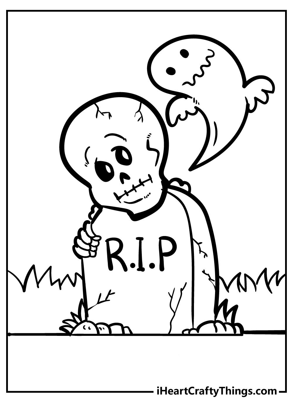 Spooky coloring pages free printables