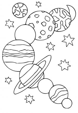 Free printable solar system coloring pages for adults and kids