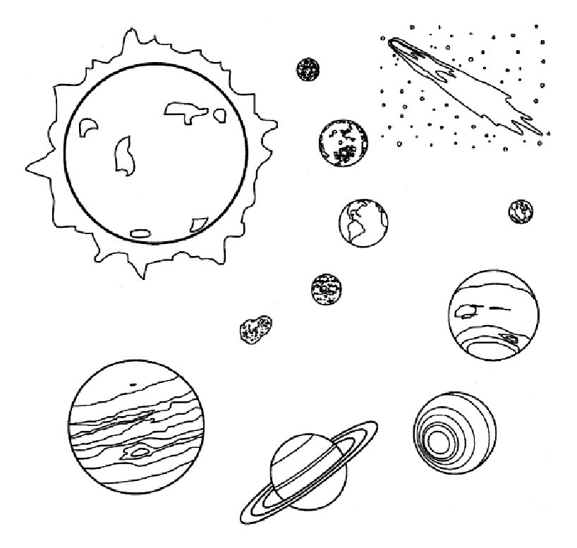 Espaão para colorir plaas galãxia para descarregar gratuitamente