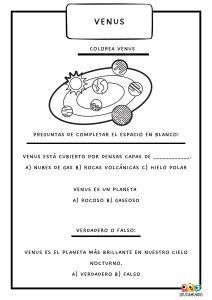 Actividades sistema solar primaria para imprimir