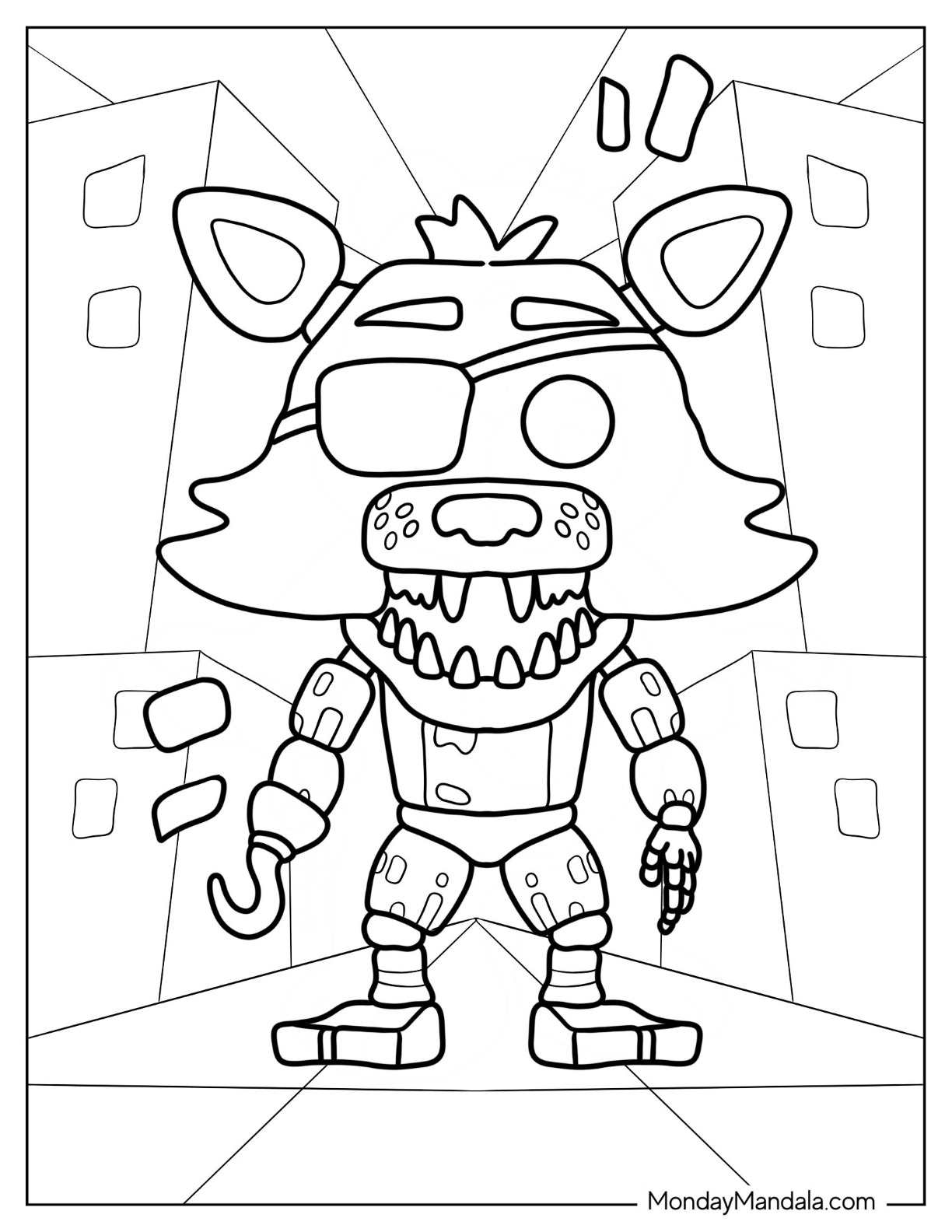 Five nights at freddies coloring pages free pdf printables