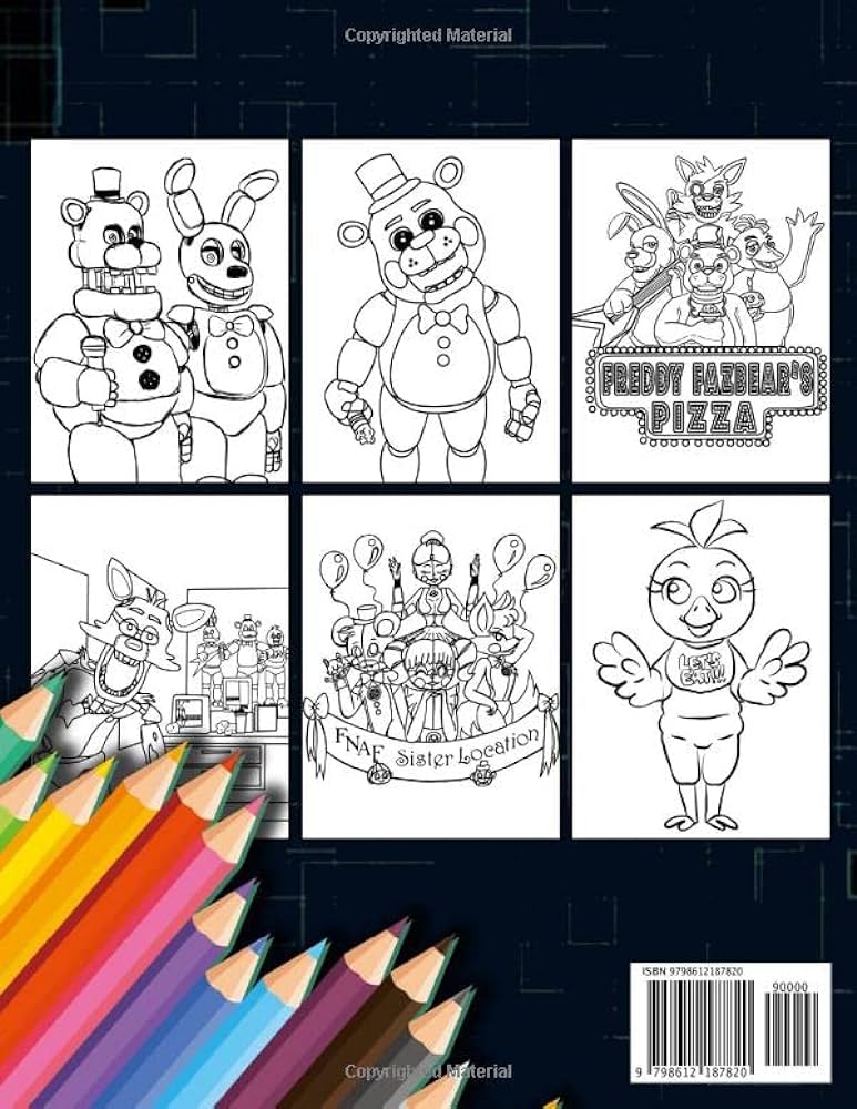 Five nights at freddys coloring book over fnaf coloring pages with unofficial high quality images for all ages weaver paul books