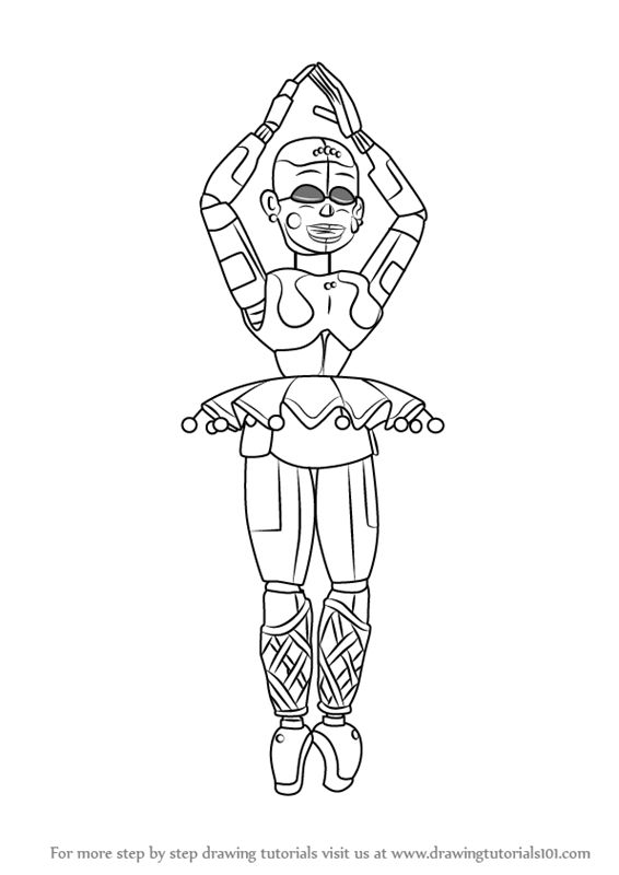Learn how to draw ballora from five nights at freddys five nights at freddys step by step drawing tâ fnaf coloring pages monster coloring pages five night