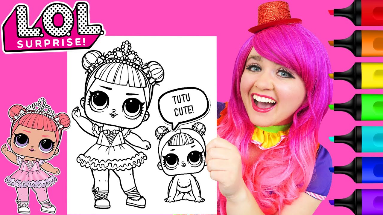 Coloring lol surprise center stage lil sister coloring page prisacolor arkers kii the clown