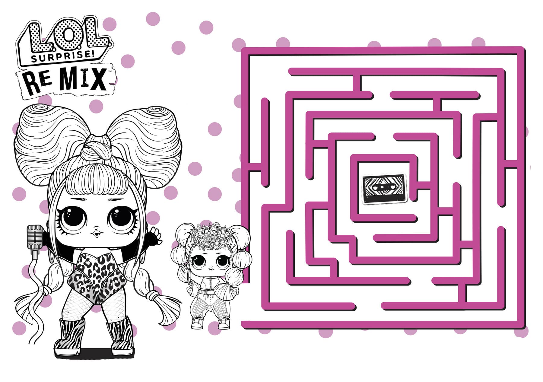 Lol surprise dolls coloring pages print in a format