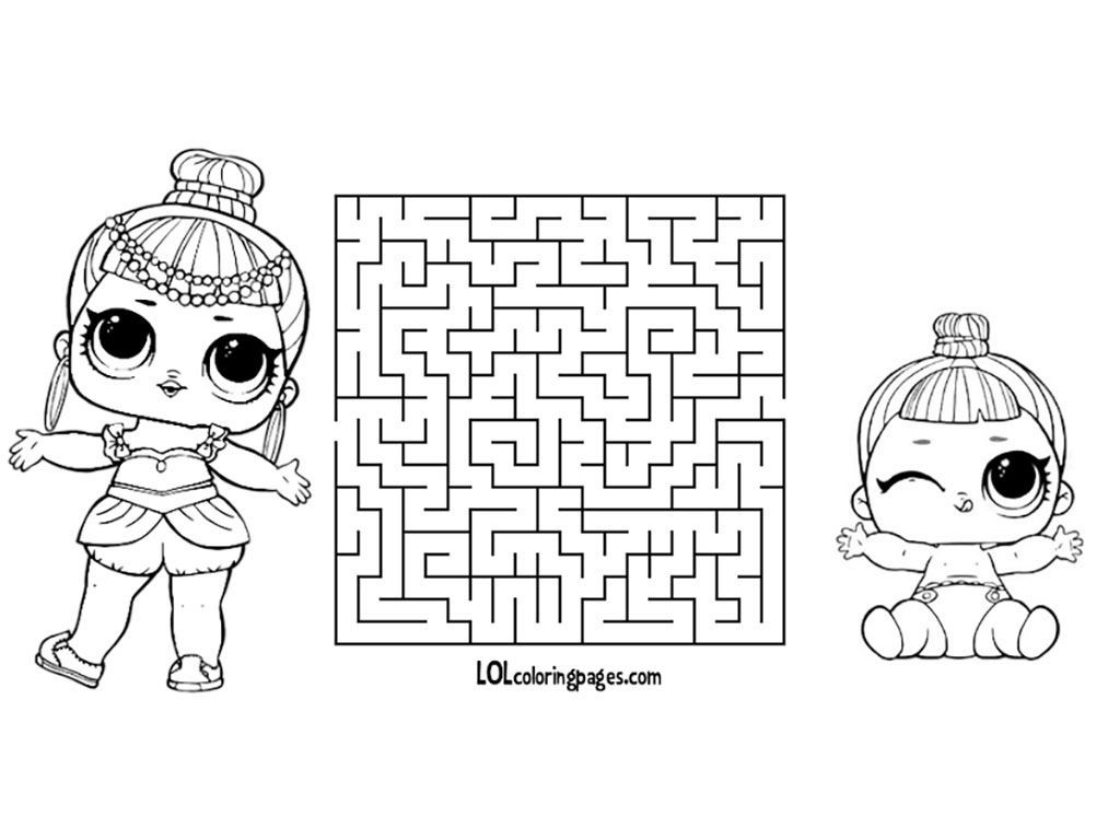 Lol doll coloring pages little sisters lol dolls polar bear craft surprise birthday invitations