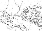 Michelangelo coloring pages free printable pictures