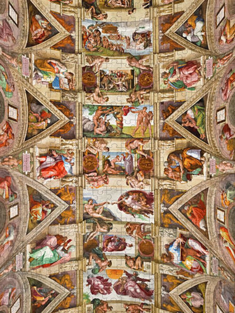 The sistine chapel ceiling jigsaw puzzle by michelangelo buonarroti