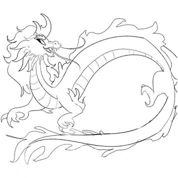 Sisu the last water dragon coloring page