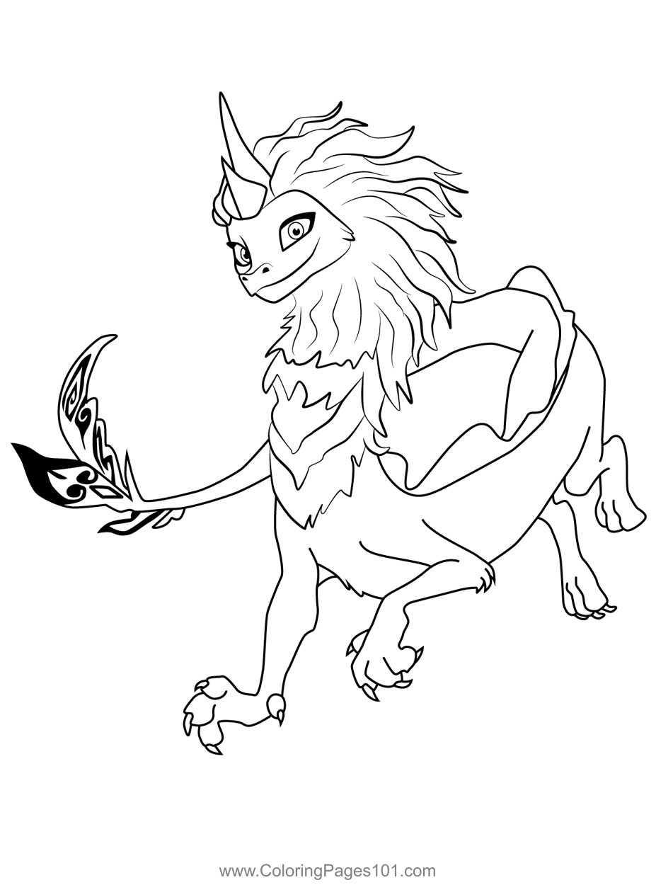 Sisu dragon raya and the last dragon dragon coloring page disney coloring pages dragon sketch