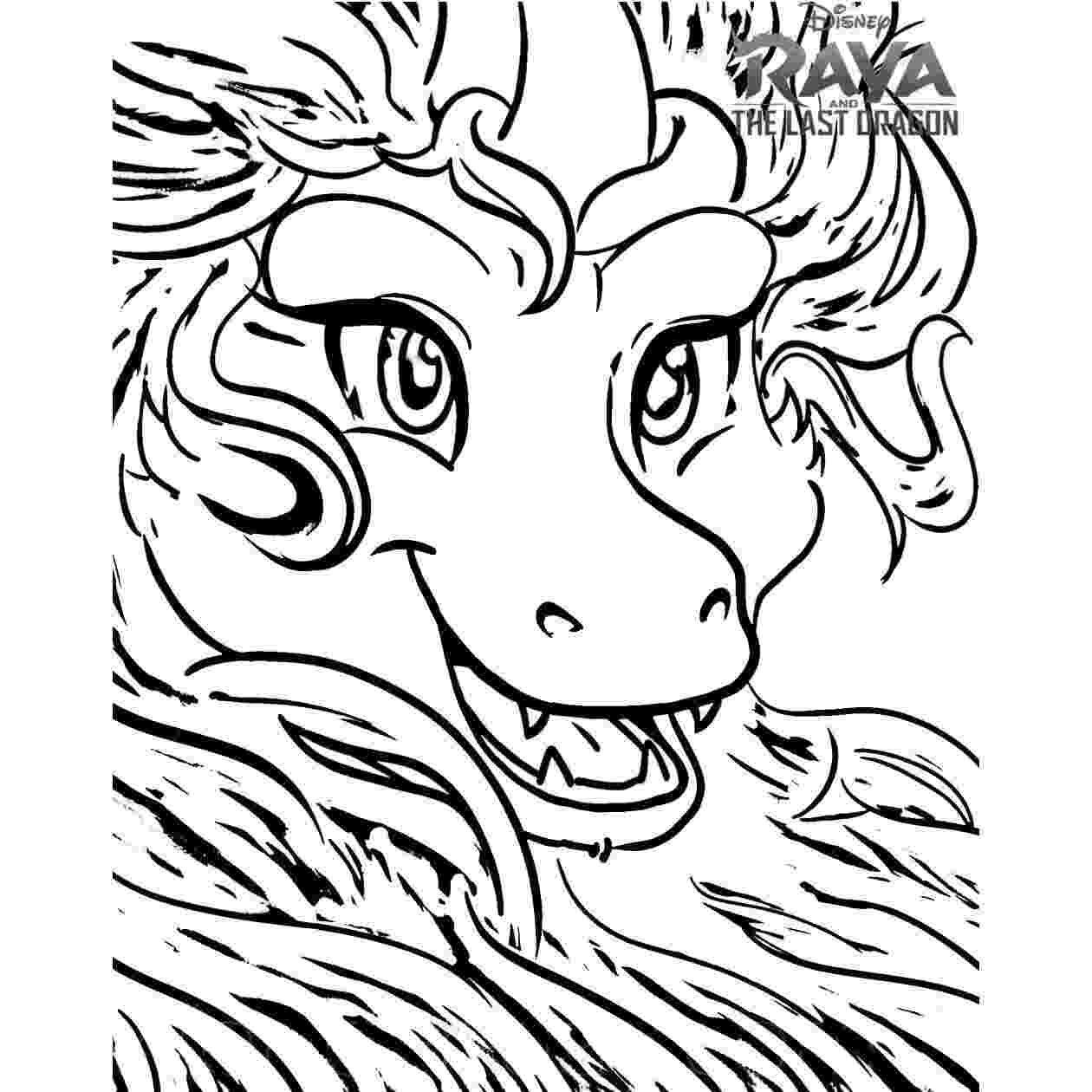 Raya and the last dragon coloring pages printable for free download