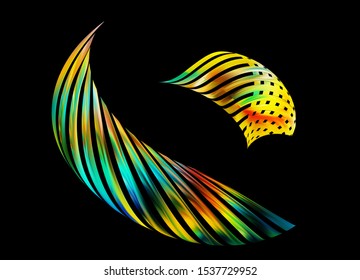 Vector image angel fish on black arkivvektor royaltyfri