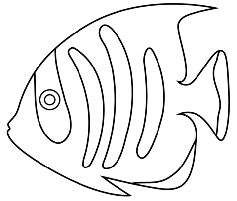 Tropical angel fish emoji fargelegge tegninger fargelegging gratis