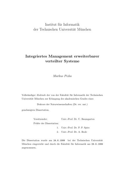Integriertes management erweiterbarer verteilter systeme