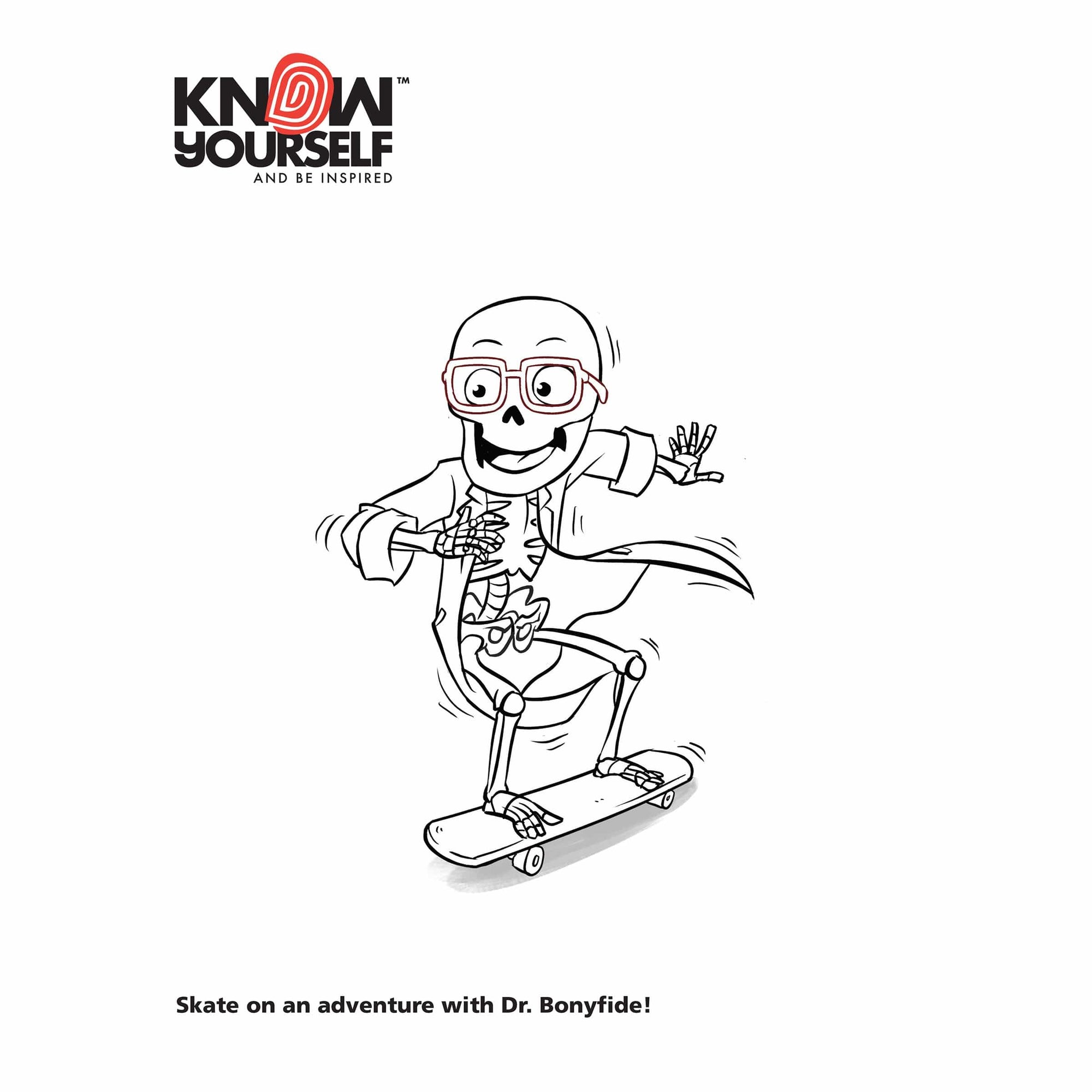 Skate with dr b coloring page
