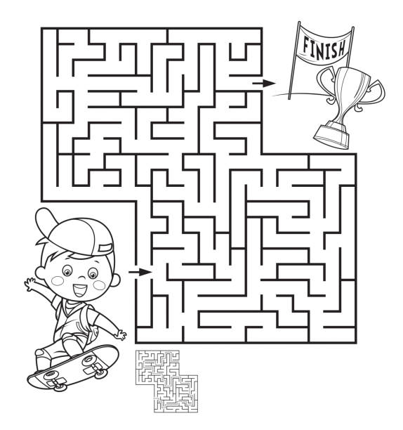 Skateboard coloring pages stock illustrations royalty