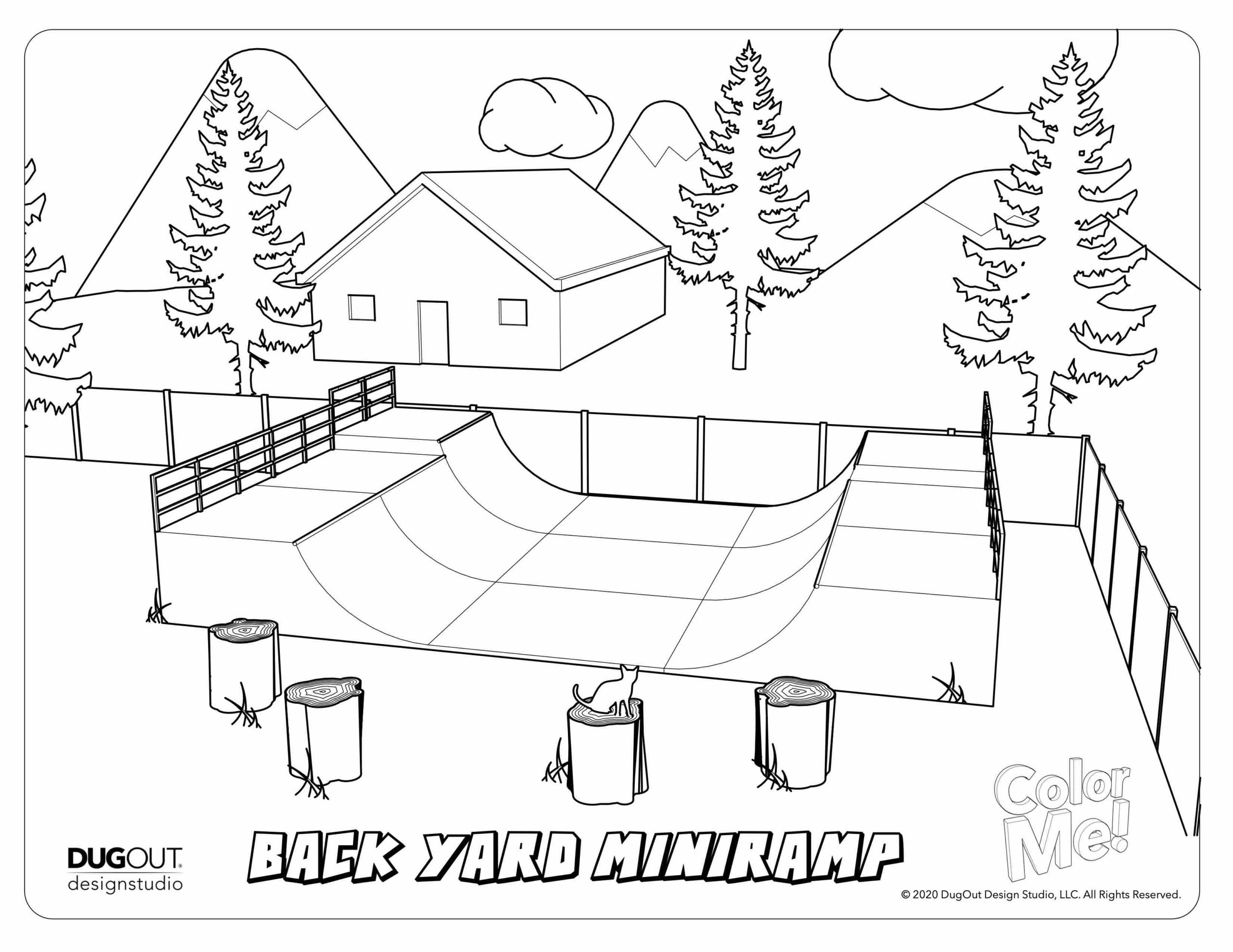 Free coloring and activity book for future skatepark designers