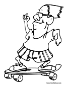 Skateboard coloring pages skateboarding coloring pages