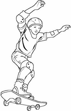 Epic a boy riding skateboard coloring page coloring pages sports coloring pages art drawings simple