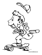 Skateboard coloring pages skateboarding coloring pages