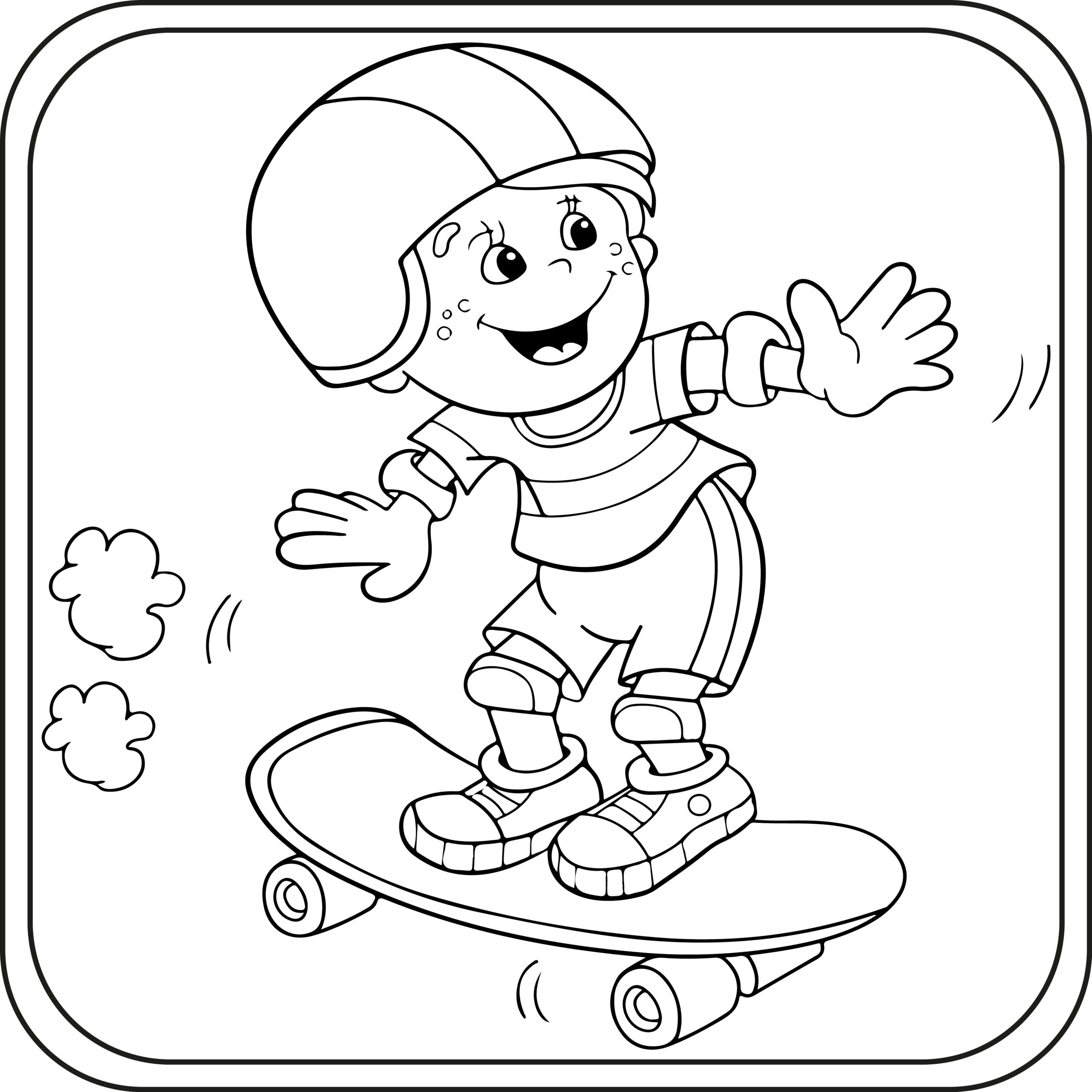 Skateboarding coloring pages preschool kindergarten first grade made by teachers