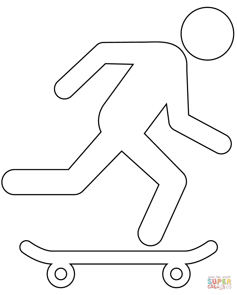 Skateboarder coloring page free printable coloring pages