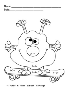 Color by addition within monster skateboarding by mallory kimbriel