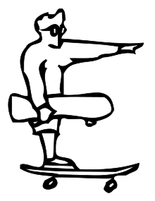 Wikijuniorskateboard alphabet coloring pagese