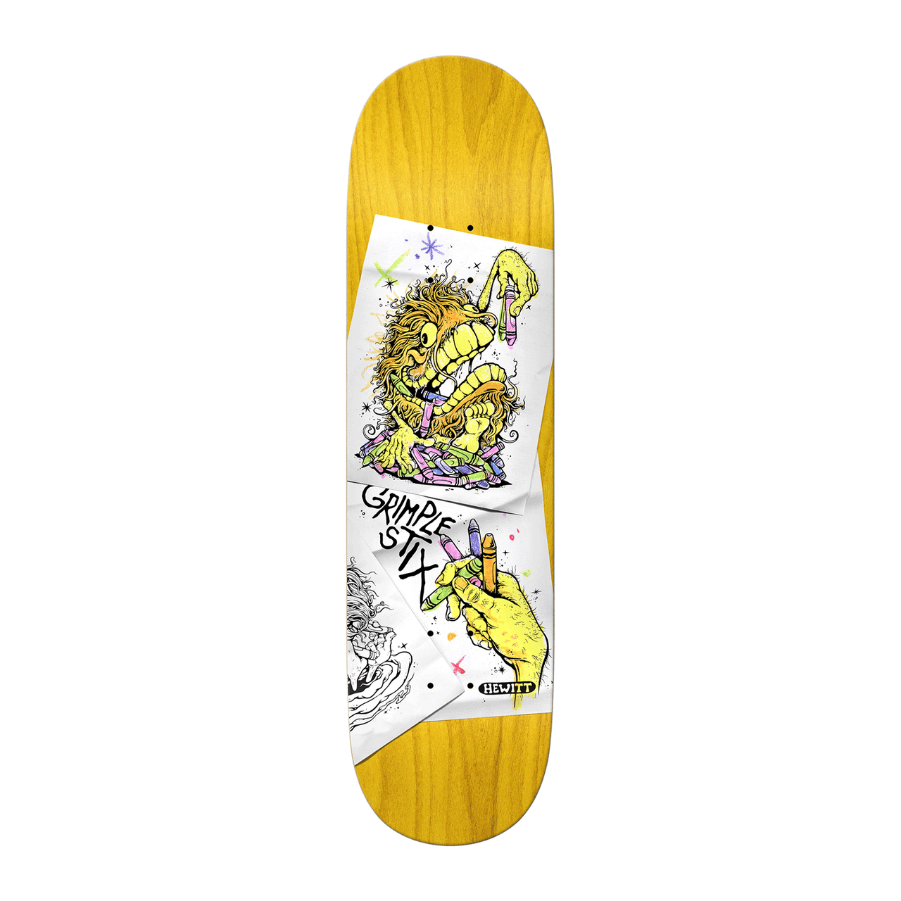 Anti hero skateboard deck hewitt grimplestix coloring book x assorted