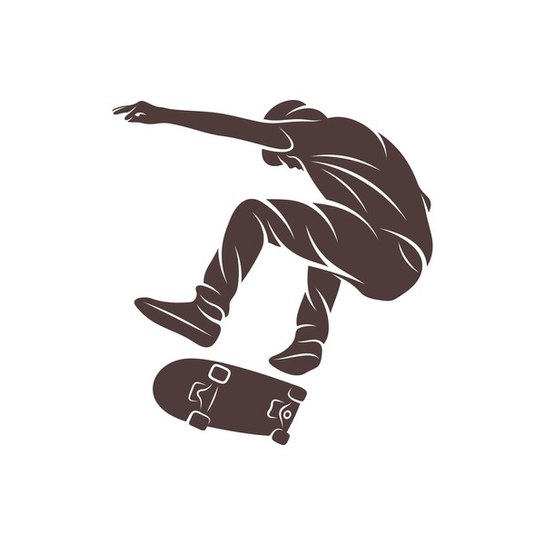 Black white skateboarding royalty