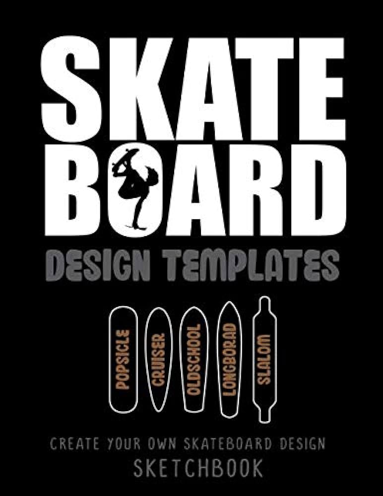 Skateboard design templates by coloring book nui