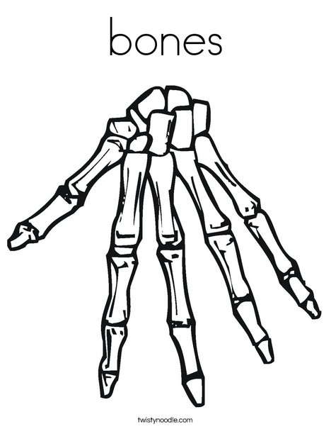 Bones coloring page