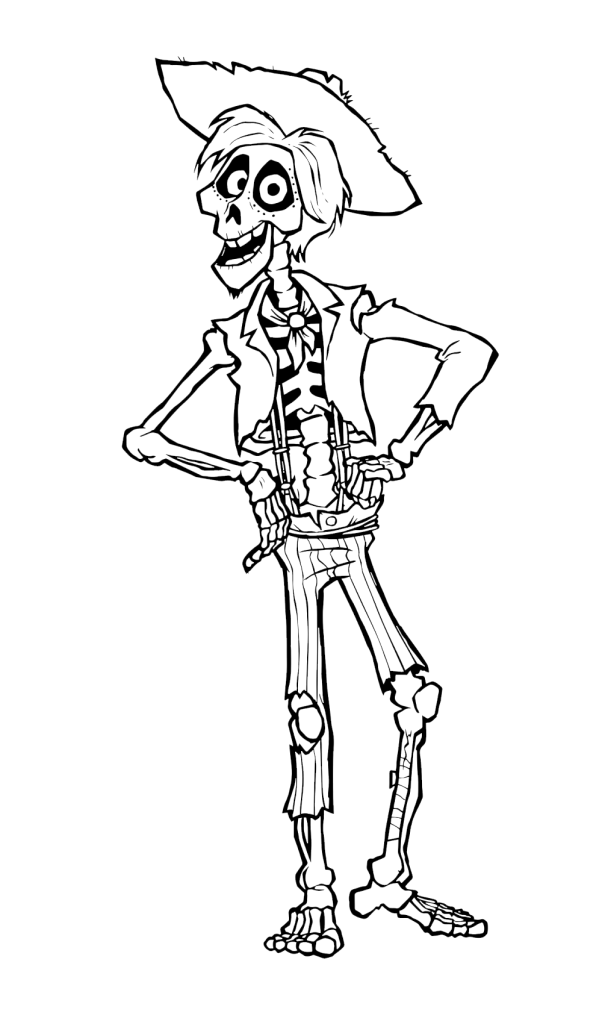 Free printable skeleton coloring pages for kids