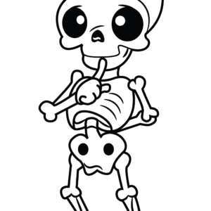 Skeleton coloring pages printable for free download