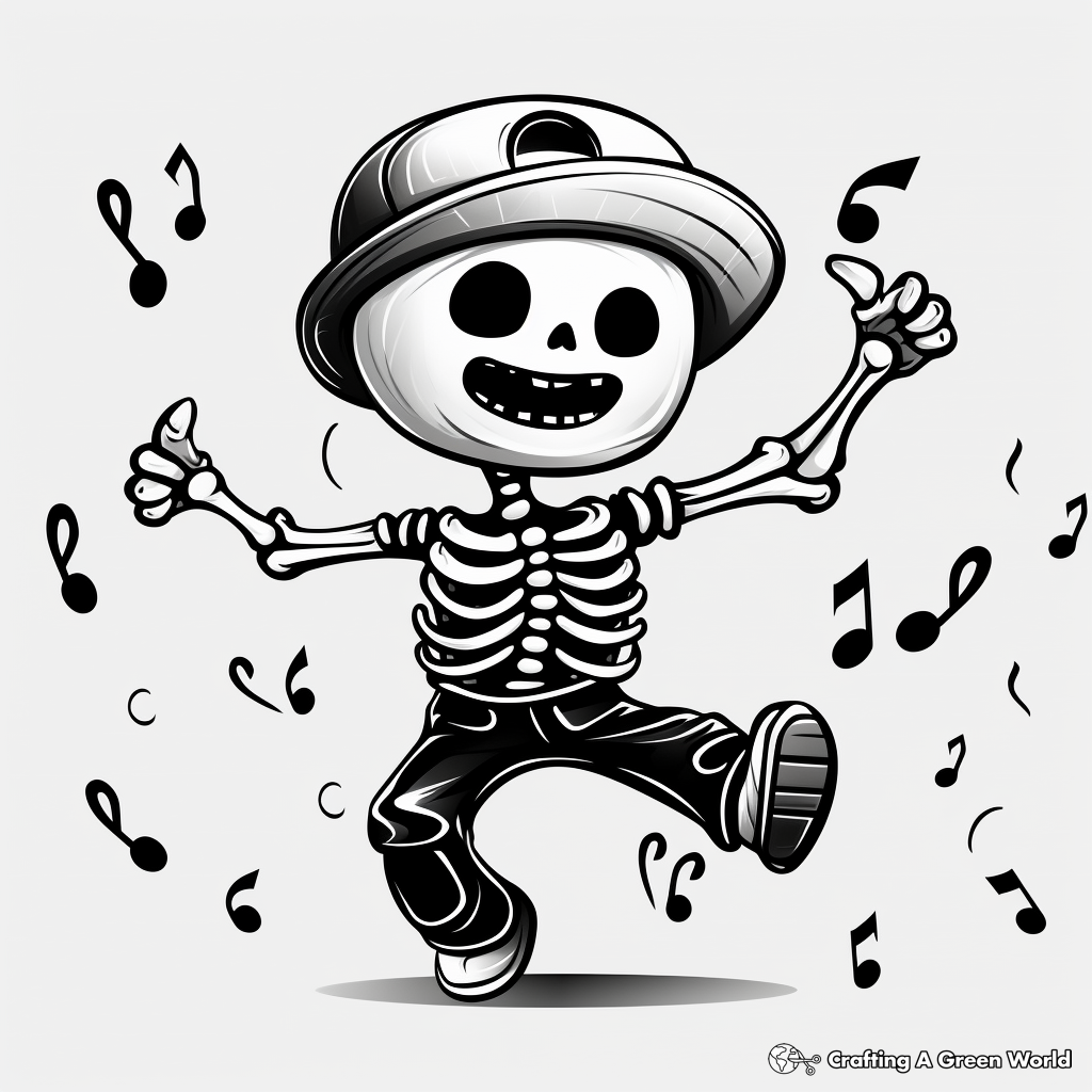 Skeleton coloring pages