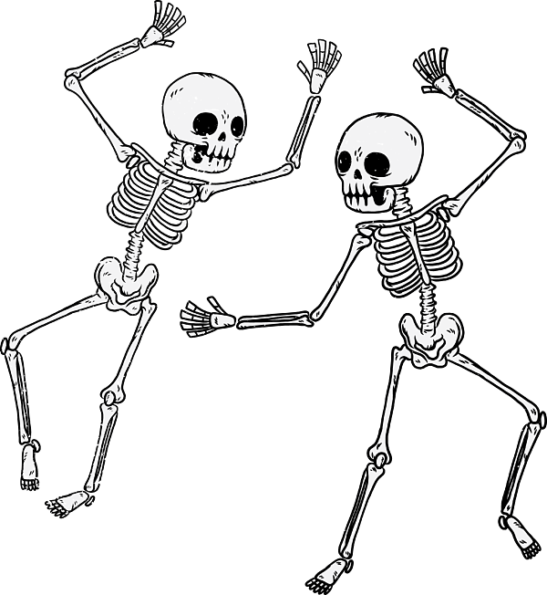 Day of the dead halloween skeleton dancing bones gift sticker by haselshirt
