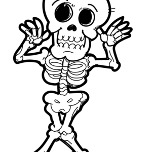 Skeleton coloring pages printable for free download