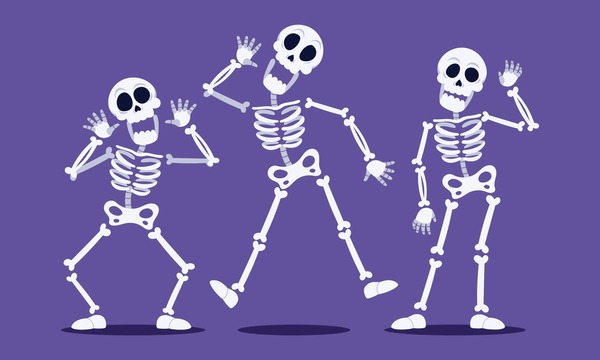 Drawn dancing skeleton royalty