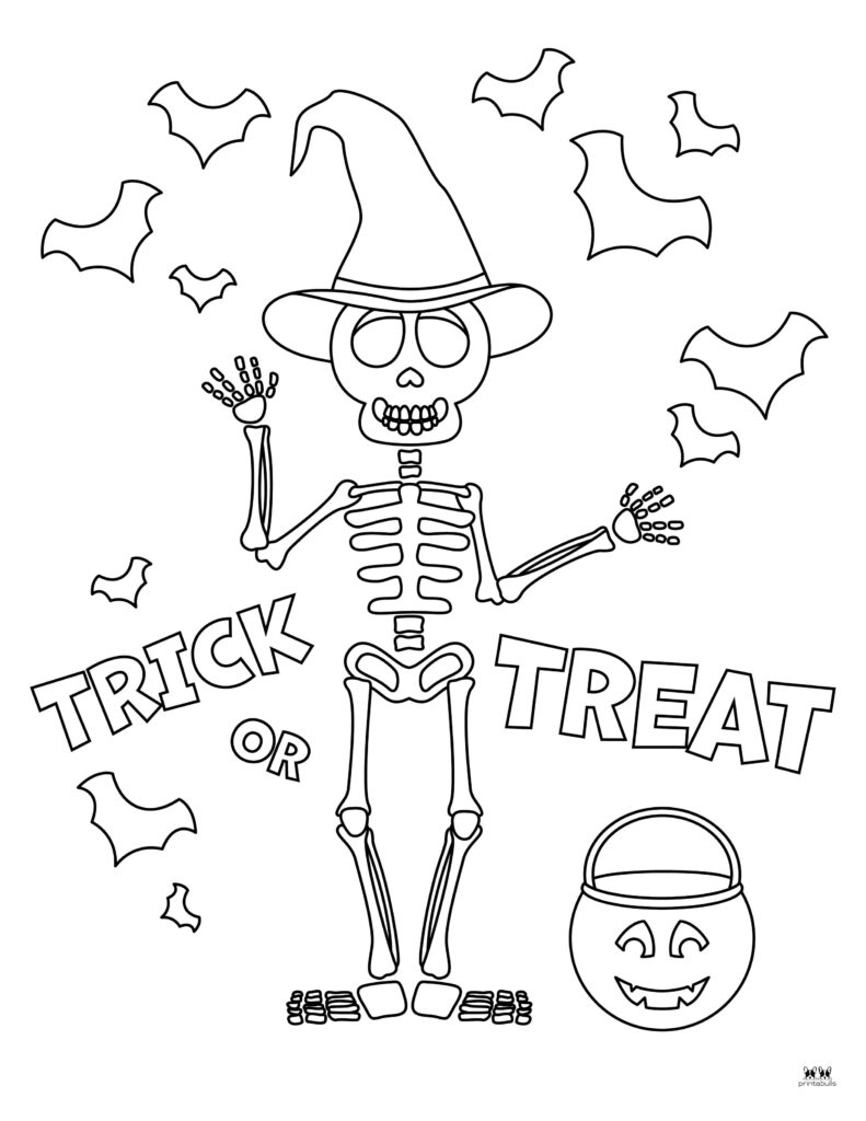 Skeleton coloring pages